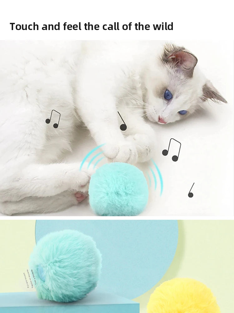 Interactive Smart Plush Cat Toy Ball – Electric Catnip Squeak Toy for Kittens Interactive Smart Plush Cat Toy Ball – Electric Catnip Squeak Toy for Kittens