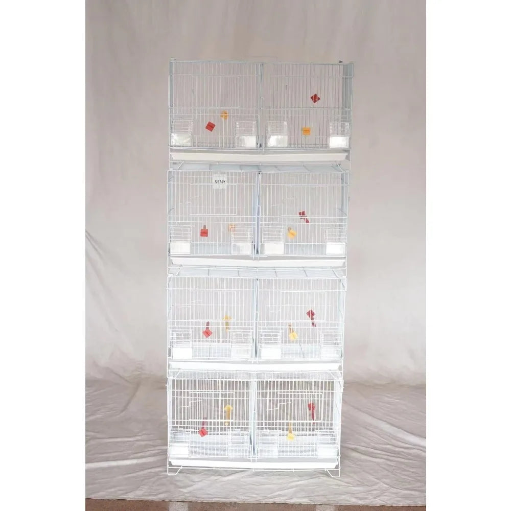 Set of 4 Stackable Breeding Bird Cage for Canary, Finch, and Small Birds Set of 4 Stackable Breeding Bird Cage for Canary, Finch, and Small Birds