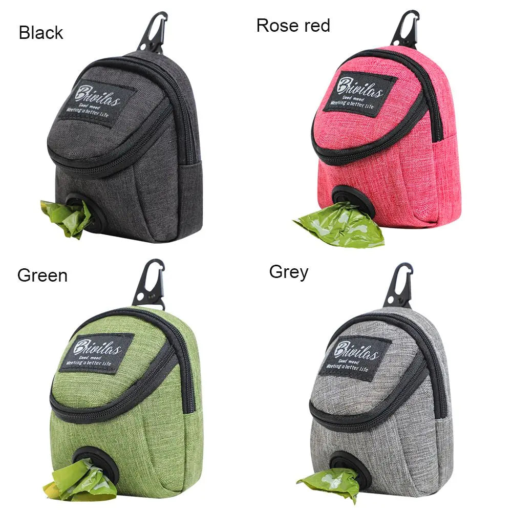 Portable Dog Training Treat Pouch, Outdoor Pet Snack Reward Bag with Poop Bag Holder Portable Dog Training Treat Pouch, Outdoor Pet Snack Reward Bag with Poop Bag Holder