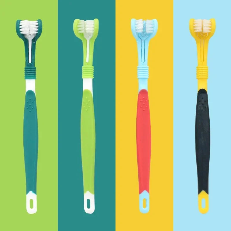 3-Sided Pet Toothbrush – Dog & Cat Dental Care Brush for Tartar, Plaque & Bad Breath 3-Sided Pet Toothbrush – Dog & Cat Dental Care Brush for Tartar, Plaque & Bad Breath