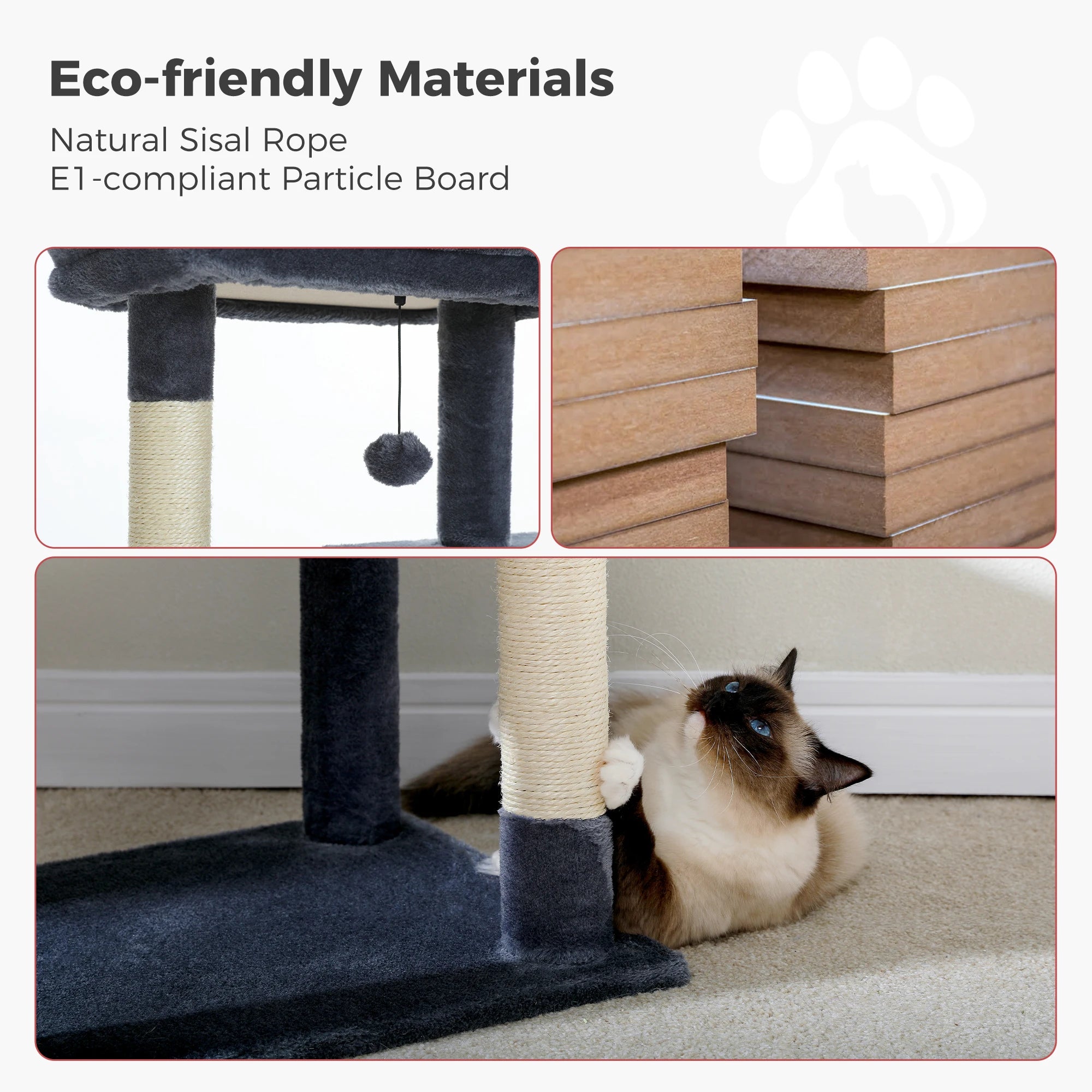 5-Level Cat Tree Tower for Large Cats with Hammock, Condo & Scratching Posts 5-Level Cat Tree Tower for Large Cats with Hammock, Condo & Scratching Posts