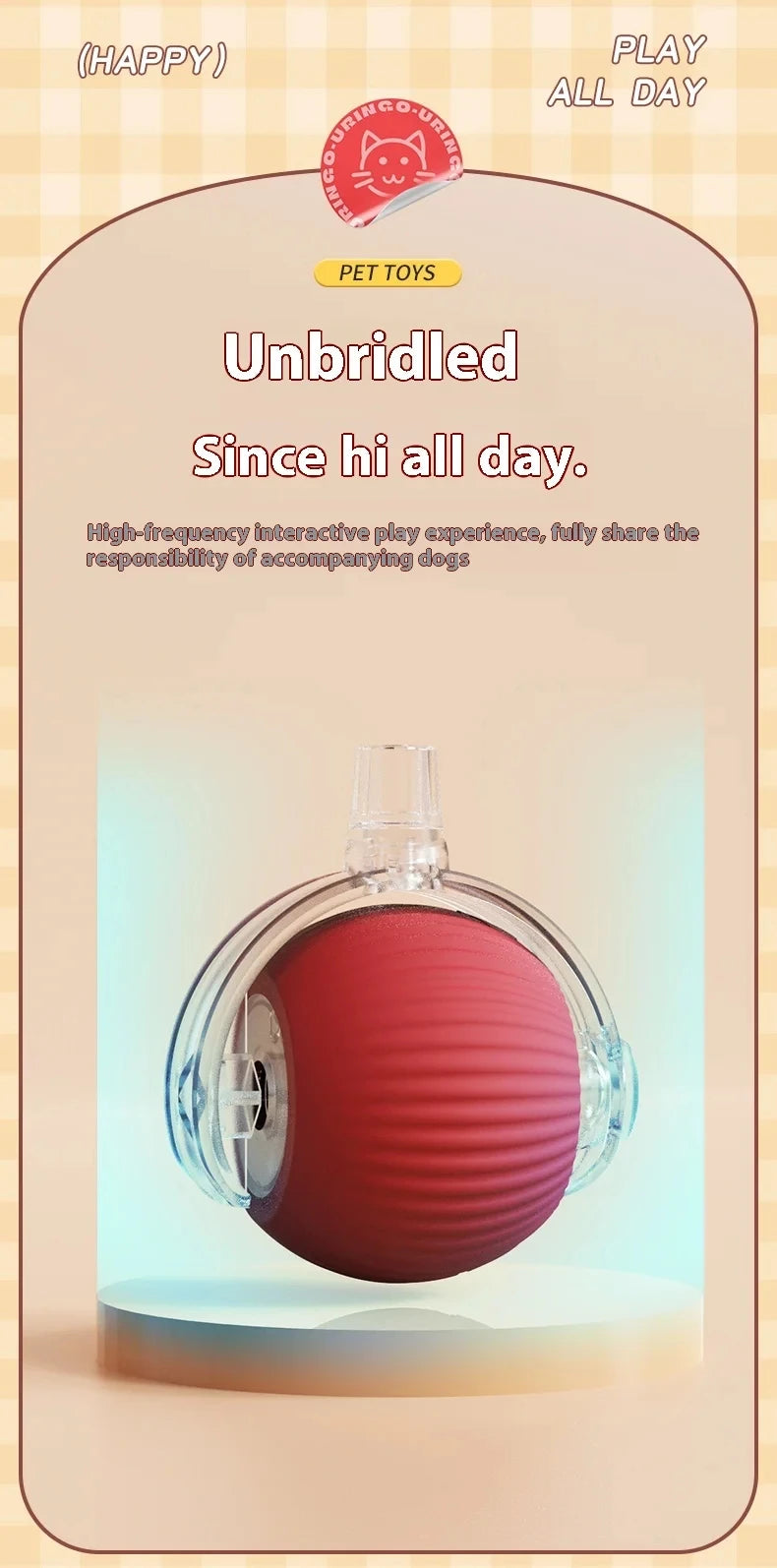 Rechargeable Smart Rolling Pet Toy Ball Rechargeable Smart Rolling Pet Toy Ball