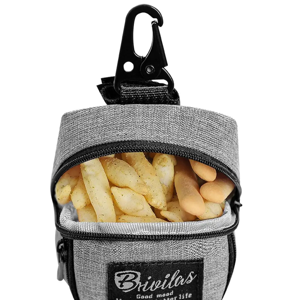 Portable Dog Training Treat Pouch, Outdoor Pet Snack Reward Bag with Poop Bag Holder Portable Dog Training Treat Pouch, Outdoor Pet Snack Reward Bag with Poop Bag Holder