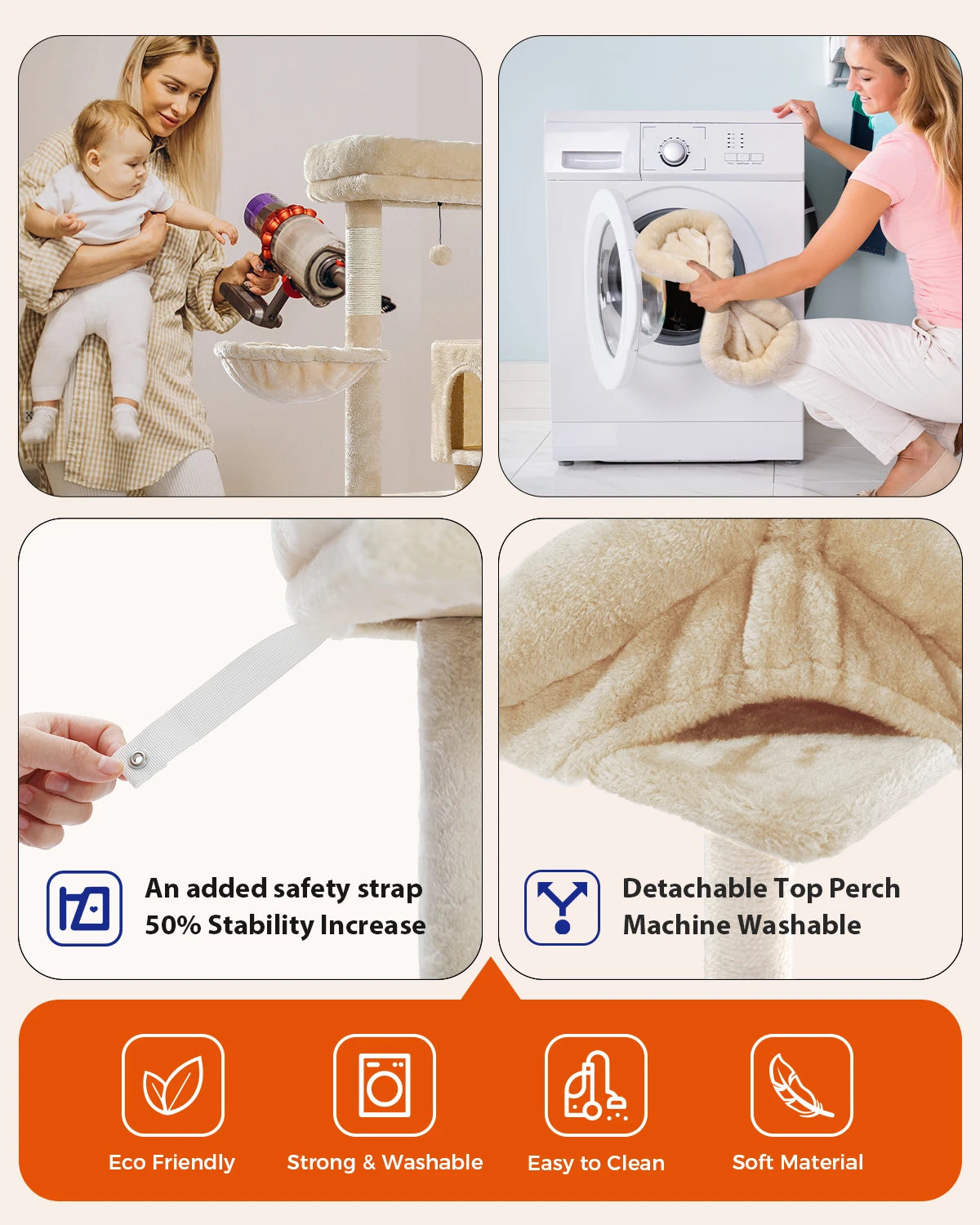 5-Level Cat Tree Tower for Large Cats with Hammock, Condo & Scratching Posts 5-Level Cat Tree Tower for Large Cats with Hammock, Condo & Scratching Posts