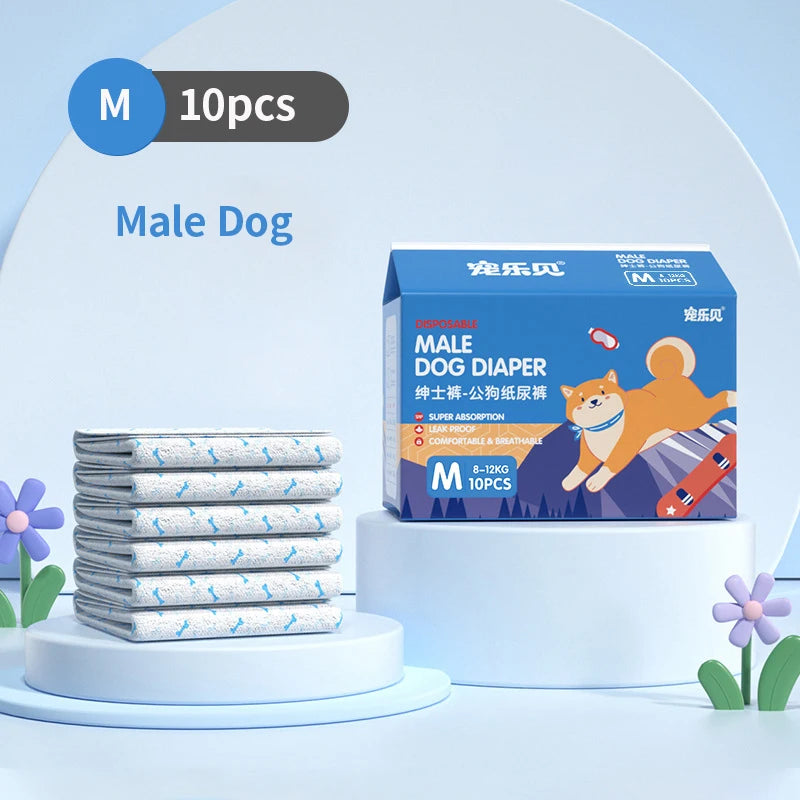 Super Absorbent Disposable Pet Diapers – Leakproof Dog & Cat Nappies for Male & Female Pets Super Absorbent Disposable Pet Diapers – Leakproof Dog & Cat Nappies for Male & Female Pets