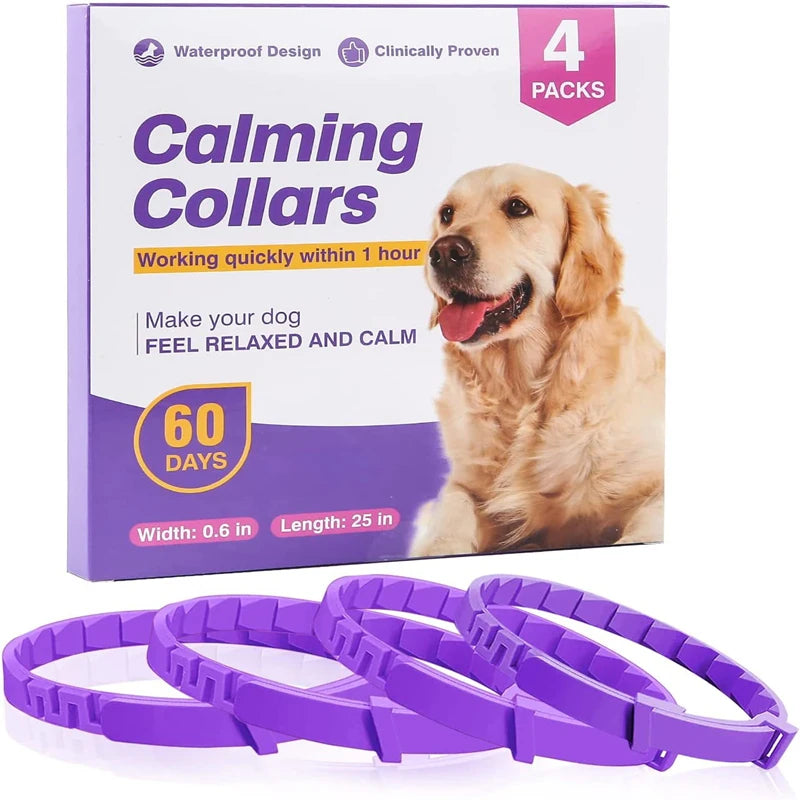 3/4 Pack Adjustable Calming Pheromone Collars for Dogs & Cats – Anxiety & Stress Relief 3/4 Pack Adjustable Calming Pheromone Collars for Dogs & Cats – Anxiety & Stress Relief