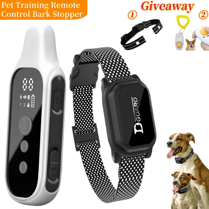 800m Waterproof Rechargeable Dog Training Collar with LCD Remote, Shock, Vibration & Sound Modes 800m Waterproof Rechargeable Dog Training Collar with LCD Remote, Shock, Vibration & Sound Modes