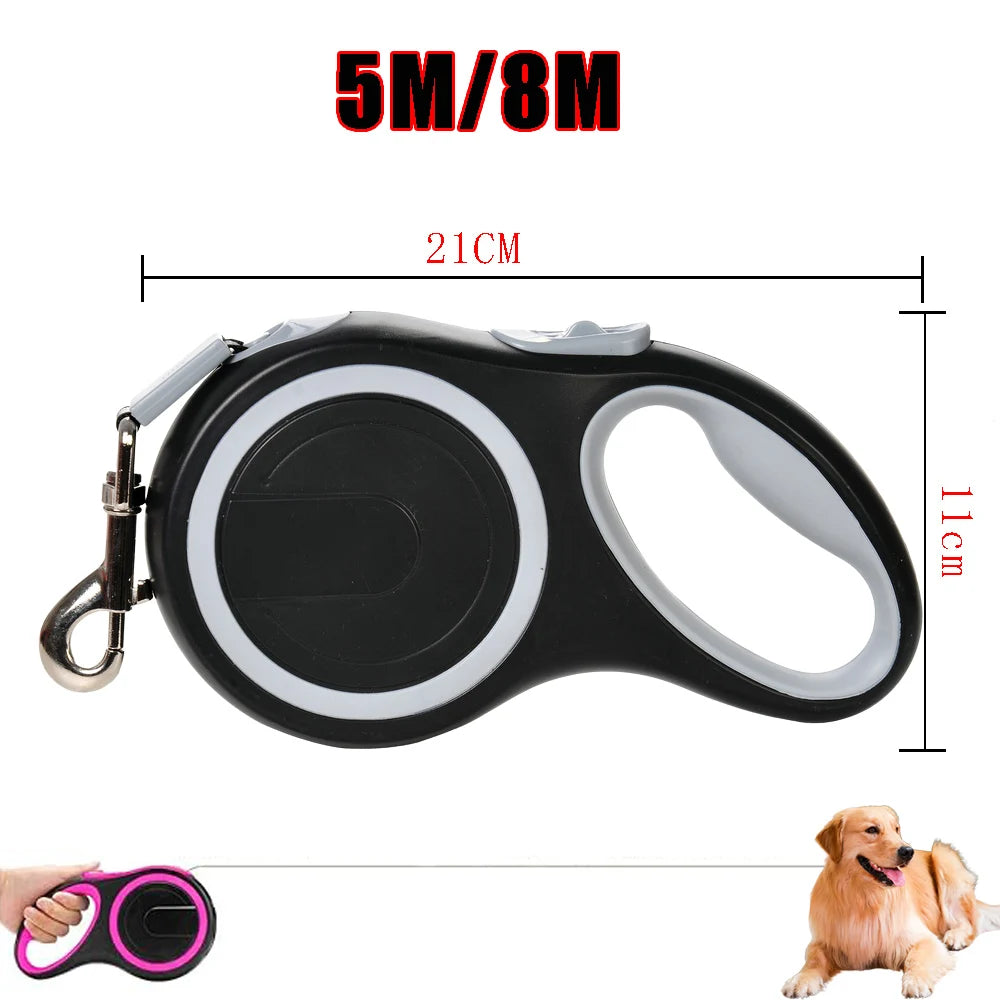 Retractable Dog Leash 5m/8m, Heavy-Duty Adjustable Walking Rope for Small & Large Dogs (Up to 50kg) Retractable Dog Leash 5m/8m, Heavy-Duty Adjustable Walking Rope for Small & Large Dogs (Up to 50kg)