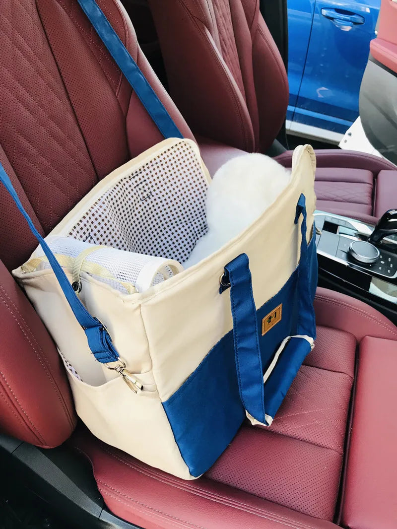 Dog Car Booster Seat & Pet Carrier Bag for Small Dogs and Cats, with Pad and Safety Straps Dog Car Booster Seat & Pet Carrier Bag for Small Dogs and Cats, with Pad and Safety Straps