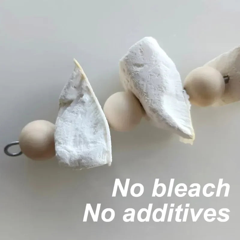 Cuttlefish Bone Hanging Chew Toy — Calcium Supplement & Beak Care for Birds & Small Pets Cuttlefish Bone Hanging Chew Toy — Calcium Supplement & Beak Care for Birds & Small Pets