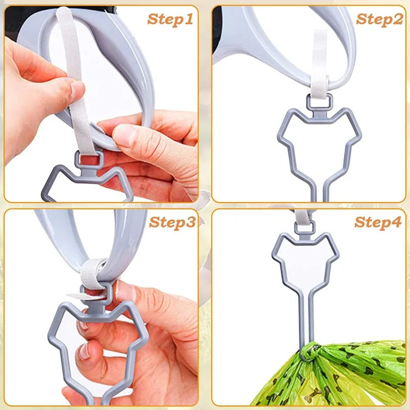 Dog Poop Bag Holder Clip – Hands-Free Pet Waste Bag Dispenser for Leash or Outdoor Walks Dog Poop Bag Holder Clip – Hands-Free Pet Waste Bag Dispenser for Leash or Outdoor Walks