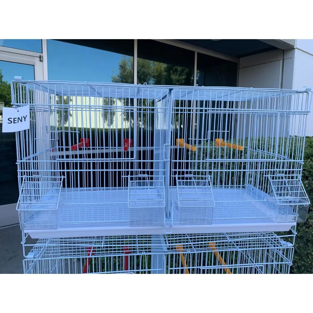 Set of 4 Stackable Breeding Bird Cage for Canary, Finch, and Small Birds Set of 4 Stackable Breeding Bird Cage for Canary, Finch, and Small Birds