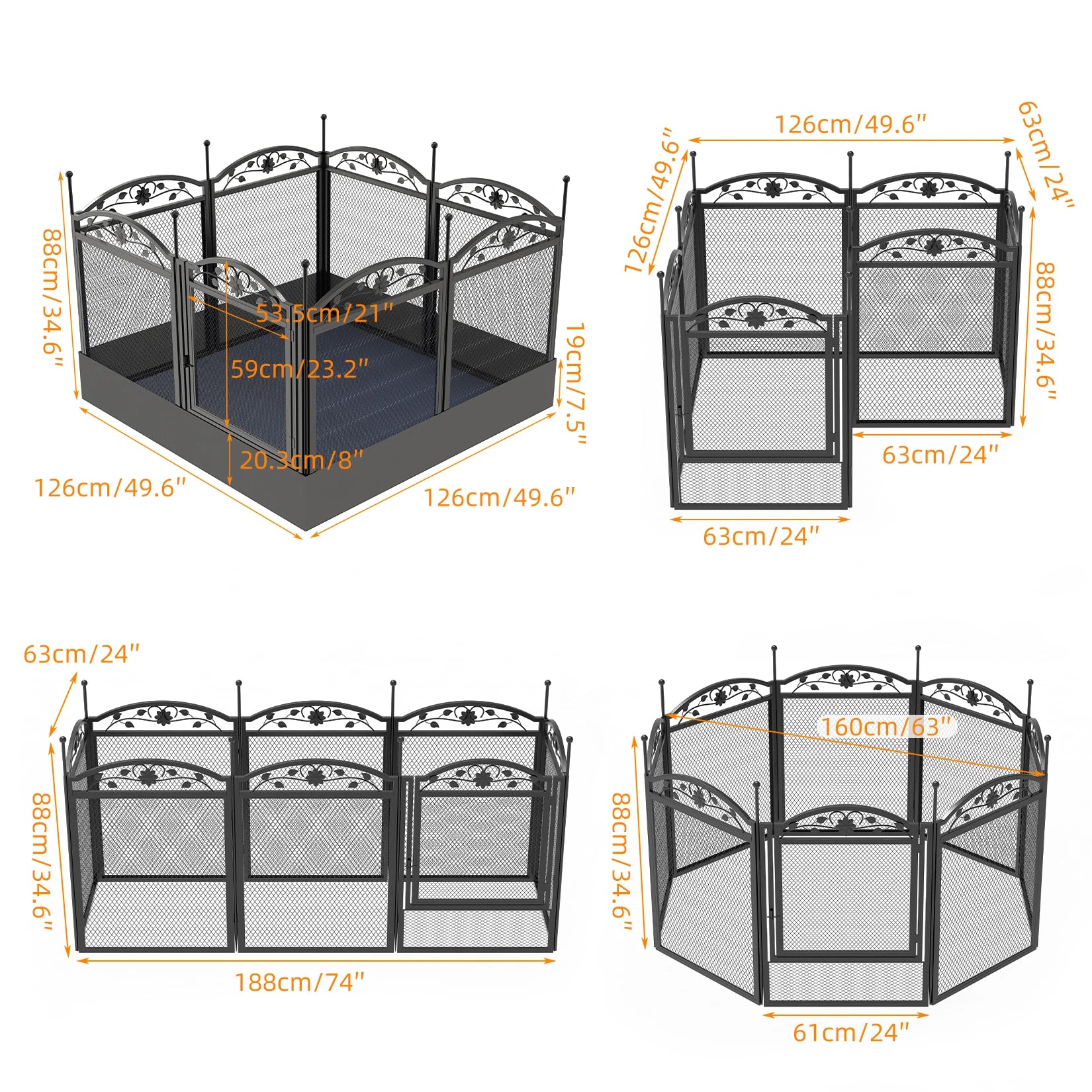 8-Panel Heavy Duty Dog Playpen – Indoor/Outdoor Metal Puppy Fence with Waterproof Whelping Pad 8-Panel Heavy Duty Dog Playpen – Indoor/Outdoor Metal Puppy Fence with Waterproof Whelping Pad