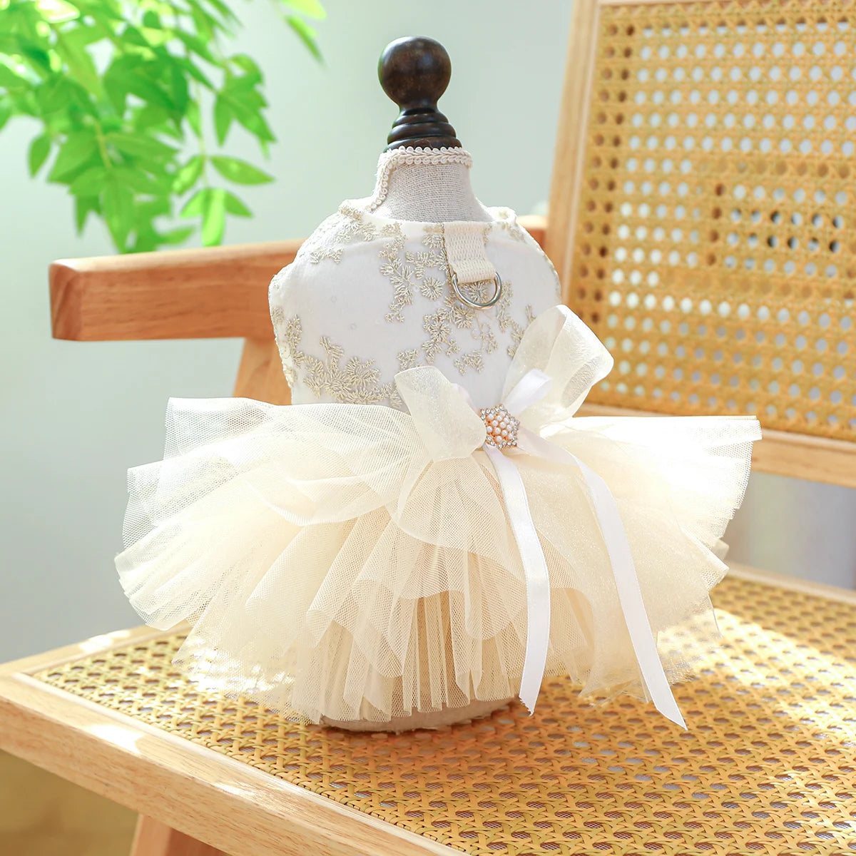 White Princess Dog Wedding Dress, Breathable Summer Outfit for Small & Medium Dogs White Princess Dog Wedding Dress, Breathable Summer Outfit for Small & Medium Dogs