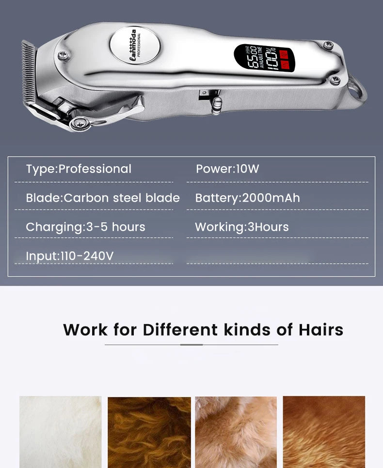 All-Metal Pet Hair Clipper — Rechargeable Low-Noise Dog & Cat Grooming Tool All-Metal Pet Hair Clipper — Rechargeable Low-Noise Dog & Cat Grooming Tool