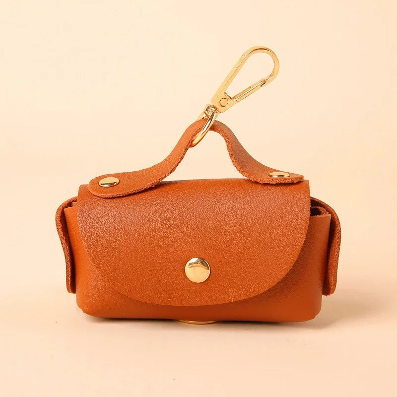 Portable Leather Dog Poop Bag Holder – Stylish Dispenser for Pet Waste Bags Portable Leather Dog Poop Bag Holder – Stylish Dispenser for Pet Waste Bags