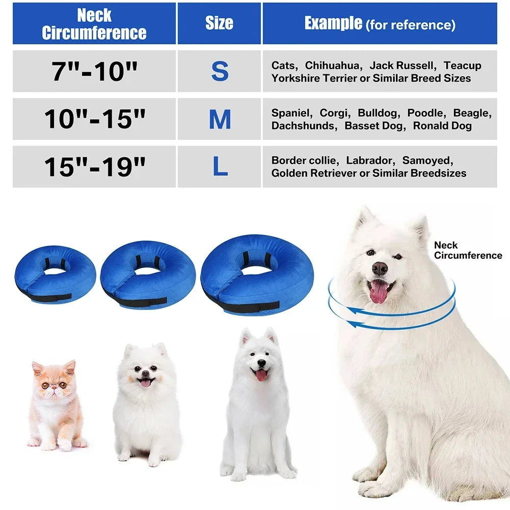 Protective Inflatable Dog Recovery Collar – Soft Pet Cone for Dogs and Cats Protective Inflatable Dog Recovery Collar – Soft Pet Cone for Dogs and Cats