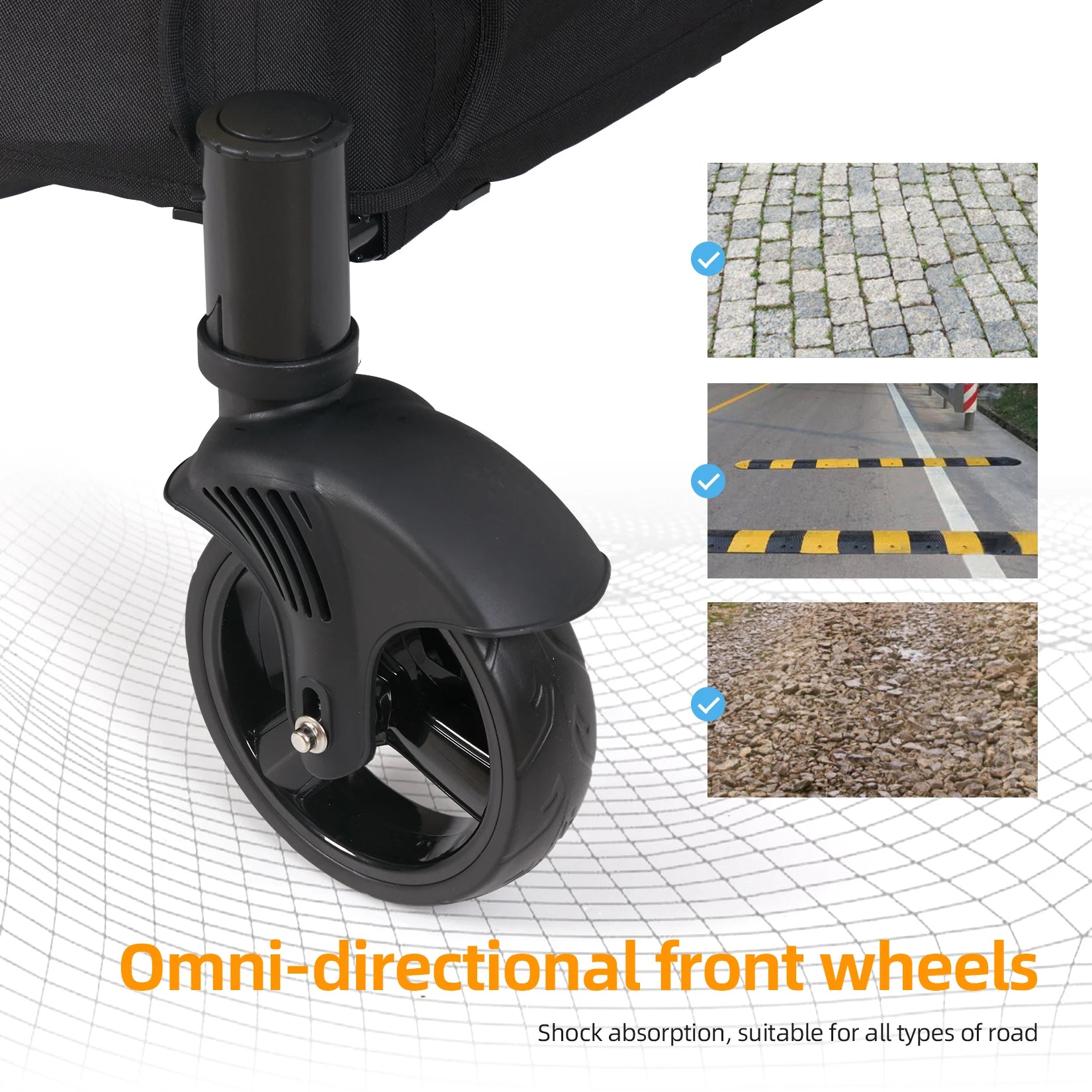 Portable 4-Wheel Dog Stroller for Large Dogs, Foldable Pet Travel Carrier for Cats & Outdoor Use Portable 4-Wheel Dog Stroller for Large Dogs, Foldable Pet Travel Carrier for Cats & Outdoor Use