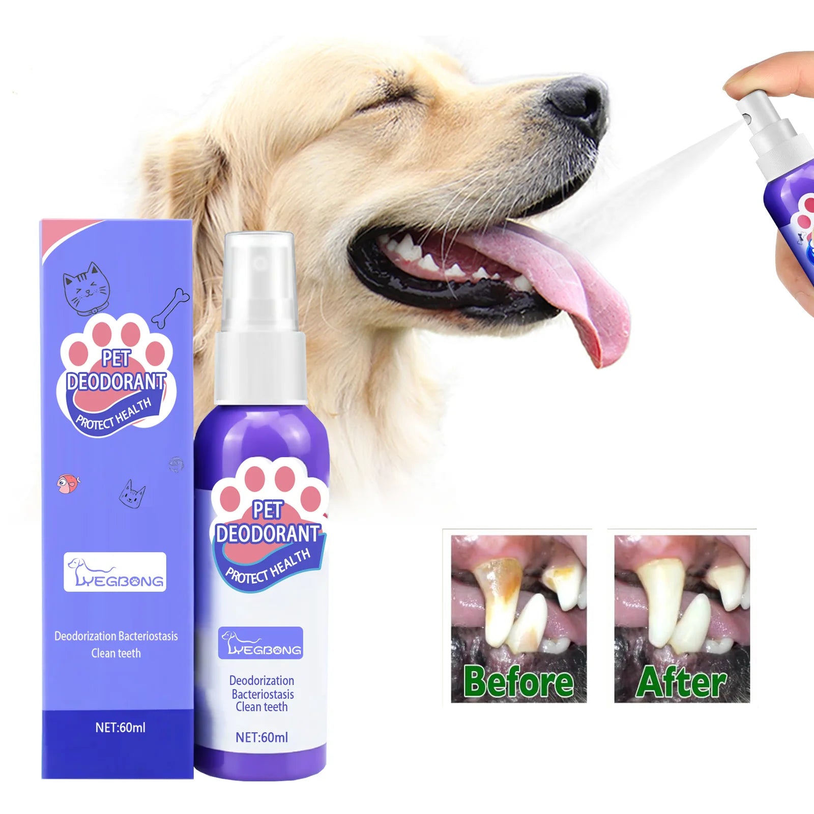 Pet Oral Cleanse Spray – Teeth Whitening, Fresh Breath & Plaque Prevention Spray for Dogs Pet Oral Cleanse Spray – Teeth Whitening, Fresh Breath & Plaque Prevention Spray for Dogs