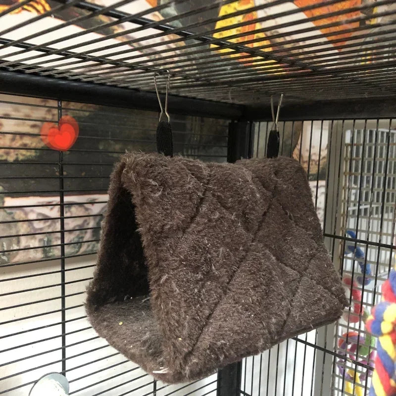 Warm Hanging Bird Hammock & Tent — Cozy Sleeping Hut for Parrots & Small Birds Warm Hanging Bird Hammock & Tent — Cozy Sleeping Hut for Parrots & Small Birds