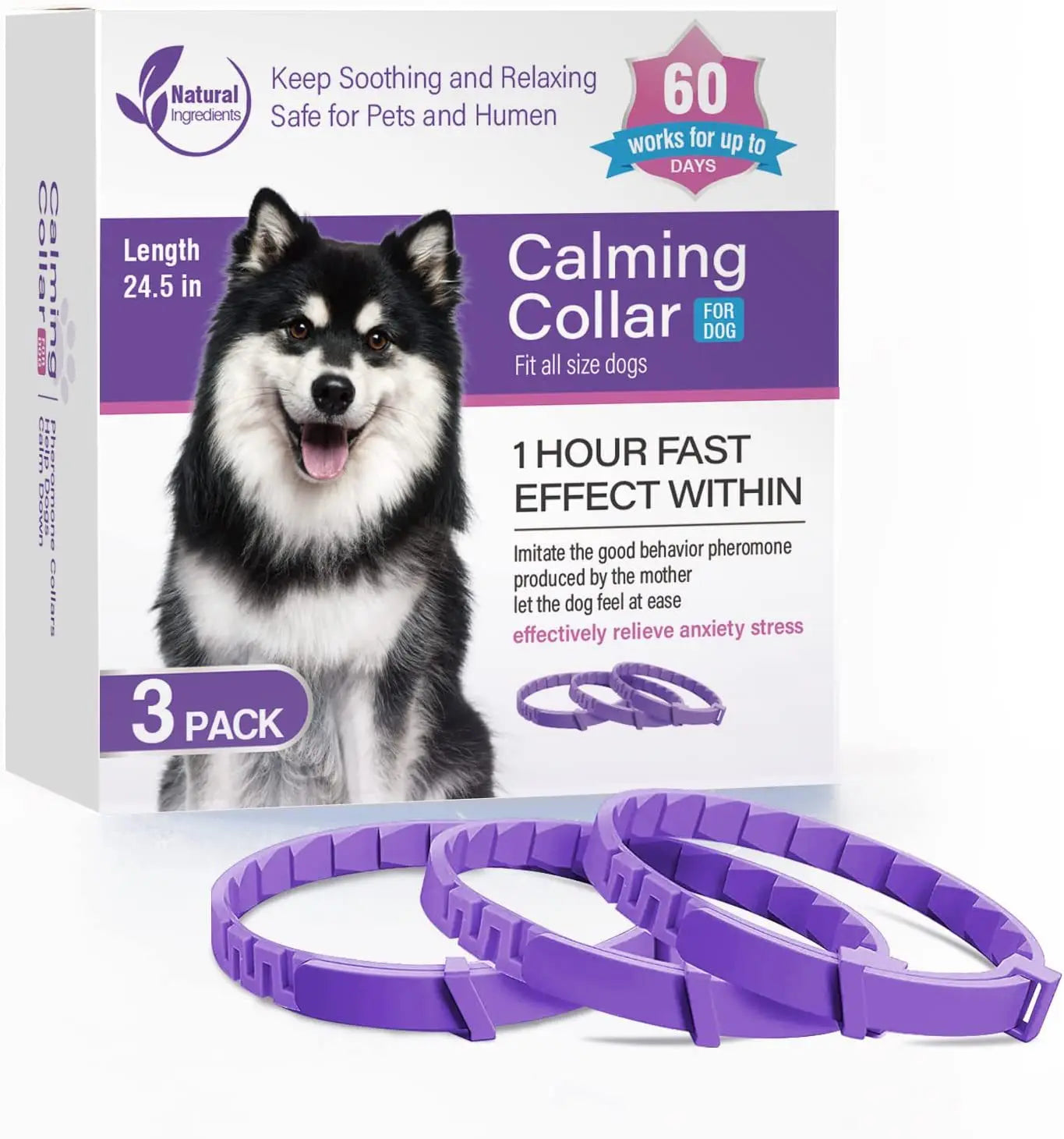 3/4 Pack Adjustable Calming Pheromone Collars for Dogs & Cats – Anxiety & Stress Relief 3/4 Pack Adjustable Calming Pheromone Collars for Dogs & Cats – Anxiety & Stress Relief