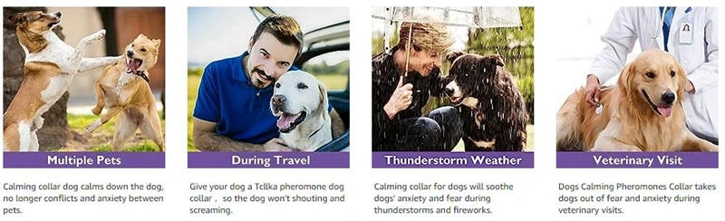 3/4 Pack Adjustable Calming Pheromone Collars for Dogs & Cats – Anxiety & Stress Relief 3/4 Pack Adjustable Calming Pheromone Collars for Dogs & Cats – Anxiety & Stress Relief