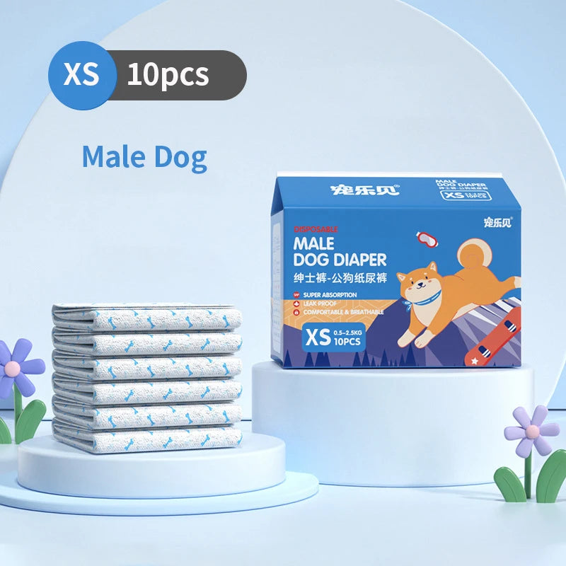 Super Absorbent Disposable Pet Diapers – Leakproof Dog & Cat Nappies for Male & Female Pets Super Absorbent Disposable Pet Diapers – Leakproof Dog & Cat Nappies for Male & Female Pets