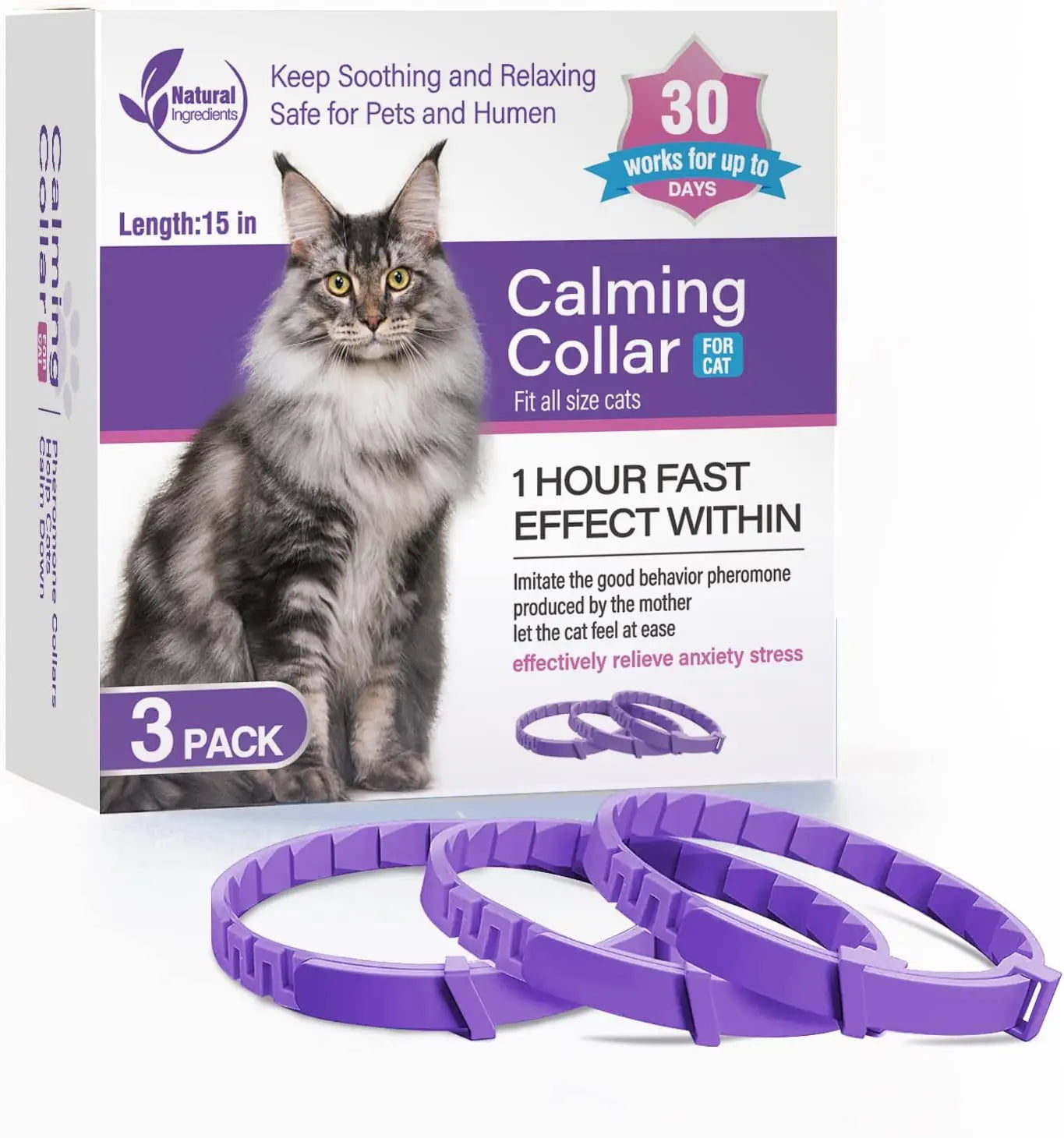 3/4 Pack Adjustable Calming Pheromone Collars for Dogs & Cats – Anxiety & Stress Relief 3/4 Pack Adjustable Calming Pheromone Collars for Dogs & Cats – Anxiety & Stress Relief