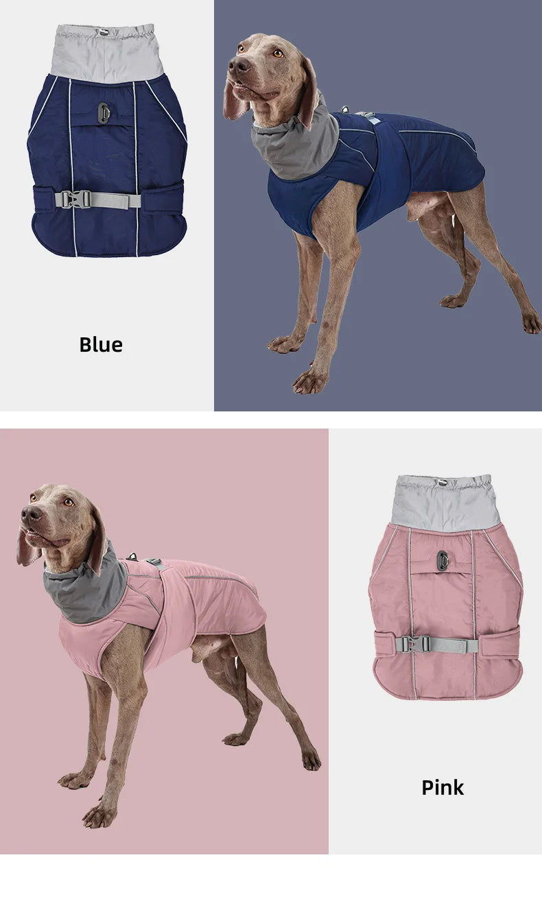 Luxury Winter Dog Jacket, Waterproof Padded Warm Coat with Reflective Safety Luxury Winter Dog Jacket, Waterproof Padded Warm Coat with Reflective Safety