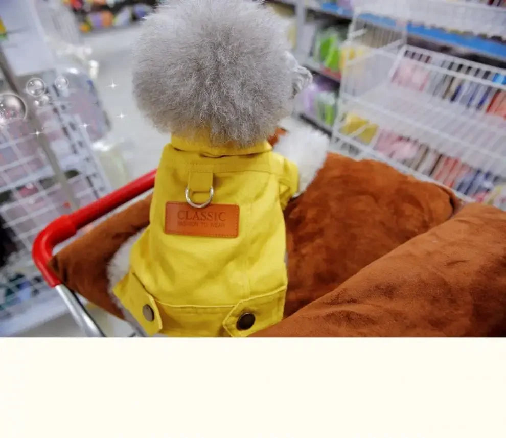 Dog Denim Jacket with Leash Ring, Spring & Summer Outfit for Small and Medium Dogs Dog Denim Jacket with Leash Ring, Spring & Summer Outfit for Small and Medium Dogs