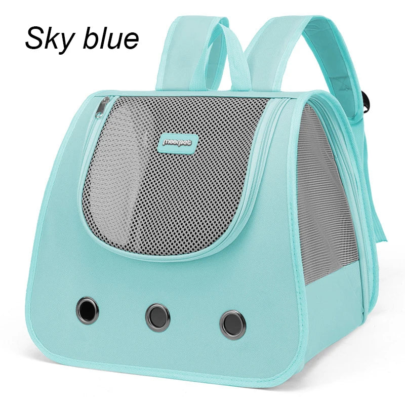 Foldable Portable Cat Backpack, Breathable Double Shoulder Pet Carrier for Cats & Small Dogs Foldable Portable Cat Backpack, Breathable Double Shoulder Pet Carrier for Cats & Small Dogs