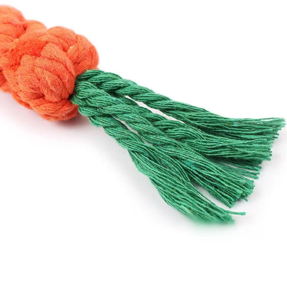 Carrot Rope Dog Chew Toy, Durable Braided Cotton Bite Toy for Puppies & Dogs Carrot Rope Dog Chew Toy, Durable Braided Cotton Bite Toy for Puppies & Dogs