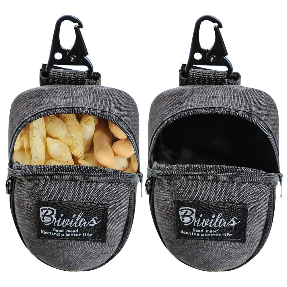 Portable Dog Training Treat Pouch, Outdoor Pet Snack Reward Bag with Poop Bag Holder Portable Dog Training Treat Pouch, Outdoor Pet Snack Reward Bag with Poop Bag Holder