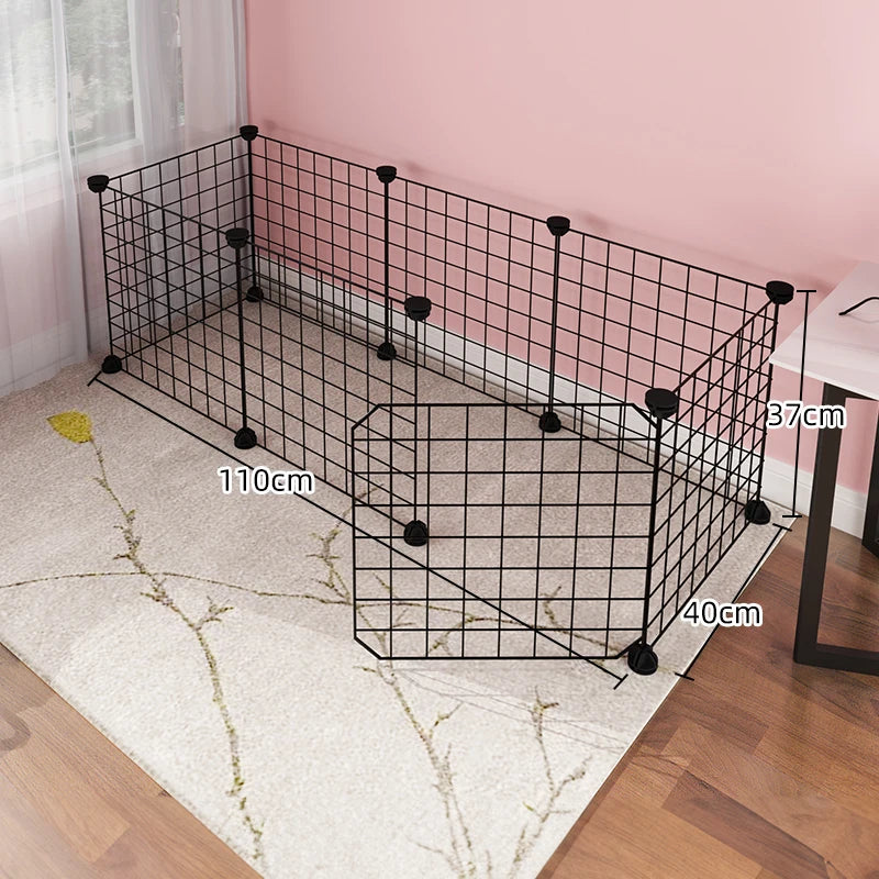 Indoor Encrypted Iron Mesh Pet Fence – Modular Cage for Dogs, Cats, Rabbits & Small Pets Indoor Encrypted Iron Mesh Pet Fence – Modular Cage for Dogs, Cats, Rabbits & Small Pets