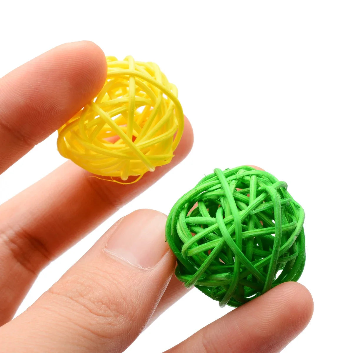 10pcs Colorful Sepak Takraw Parrot Chew Balls — Foot & Beak Toys for Birds 10pcs Colorful Sepak Takraw Parrot Chew Balls — Foot & Beak Toys for Birds