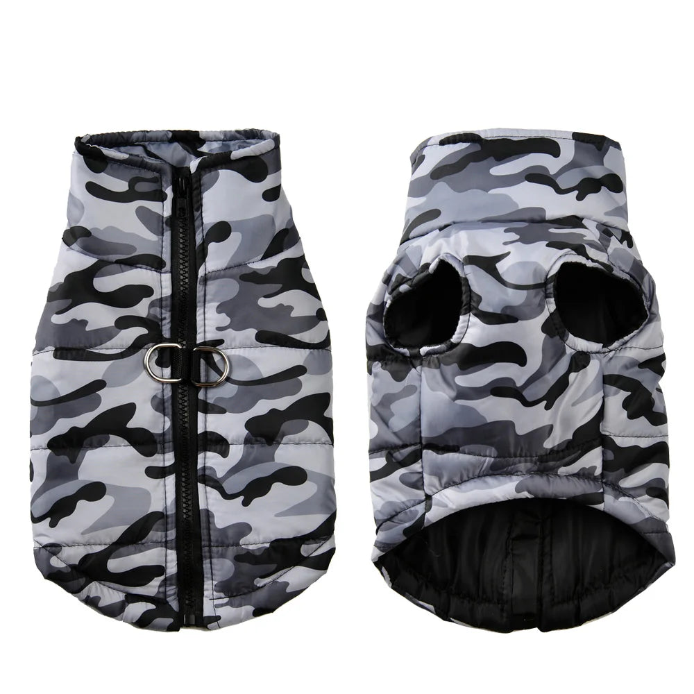 Waterproof Winter Dog Coat, Camouflage Warm Jacket for Large Dogs & Puppies Waterproof Winter Dog Coat, Camouflage Warm Jacket for Large Dogs & Puppies