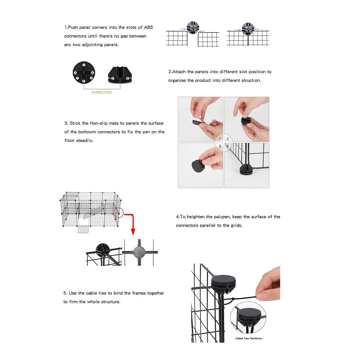 Indoor Encrypted Iron Mesh Pet Fence – Modular Cage for Dogs, Cats, Rabbits & Small Pets Indoor Encrypted Iron Mesh Pet Fence – Modular Cage for Dogs, Cats, Rabbits & Small Pets