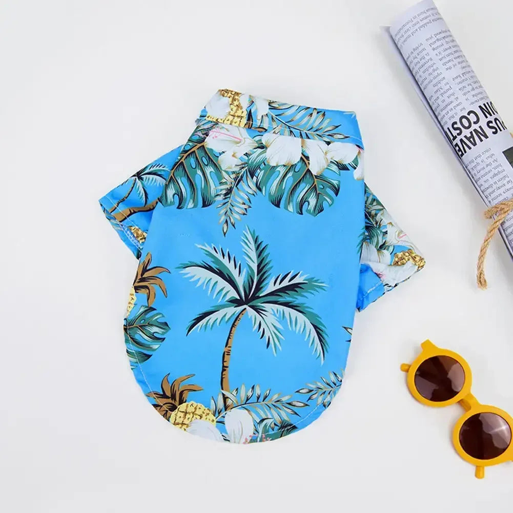 Hawaiian Style Summer T-Shirt for Medium & Large Dogs, XL–5XL Printed Pet Shirt Hawaiian Style Summer T-Shirt for Medium & Large Dogs, XL–5XL Printed Pet Shirt