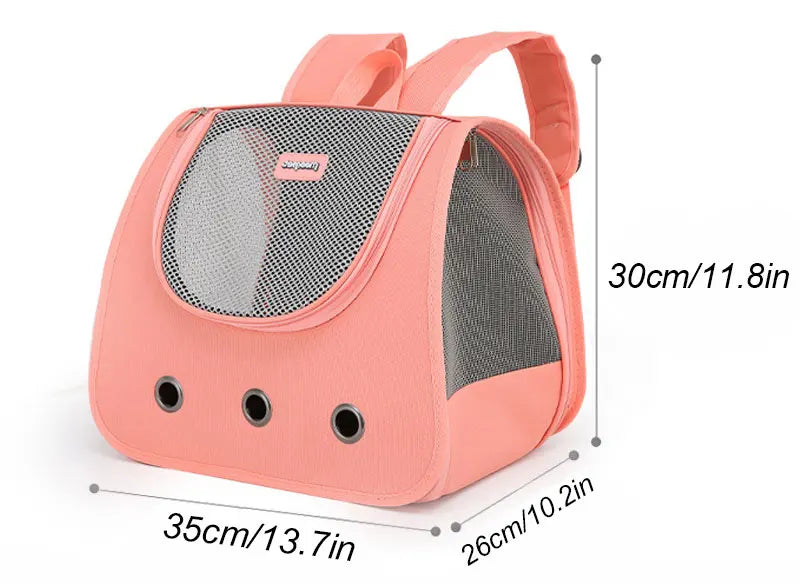 Foldable Portable Cat Backpack, Breathable Double Shoulder Pet Carrier for Cats & Small Dogs Foldable Portable Cat Backpack, Breathable Double Shoulder Pet Carrier for Cats & Small Dogs
