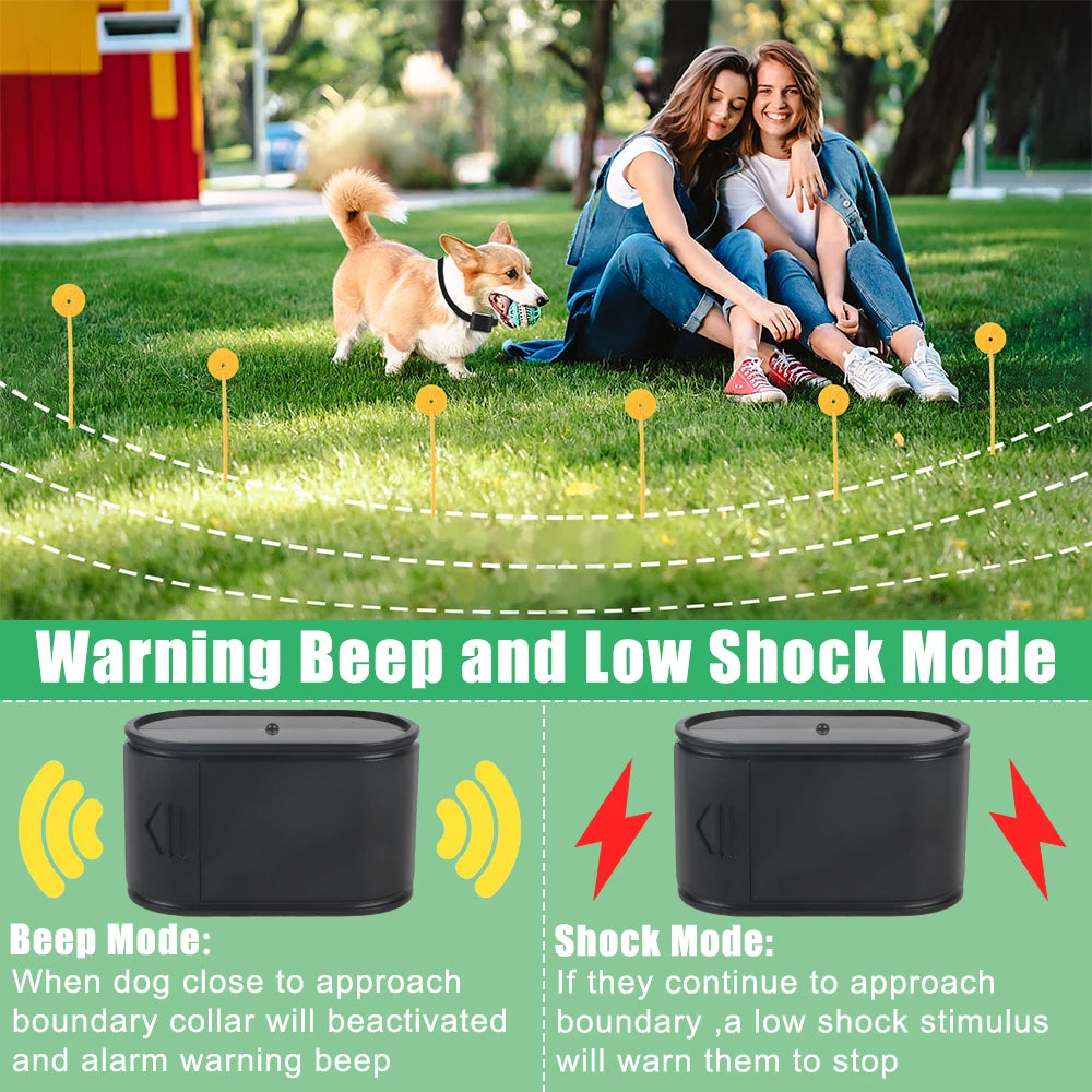 Electronic Pet Fence System with Waterproof Training Collar – Wireless Containment for Dogs Electronic Pet Fence System with Waterproof Training Collar – Wireless Containment for Dogs