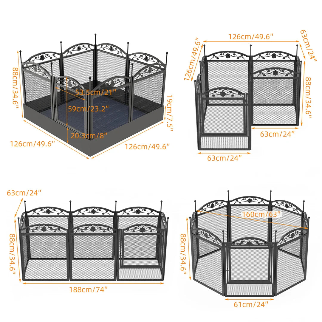 8-Panel Heavy Duty Dog Playpen – Indoor/Outdoor Metal Puppy Fence with Waterproof Whelping Pad 8-Panel Heavy Duty Dog Playpen – Indoor/Outdoor Metal Puppy Fence with Waterproof Whelping Pad