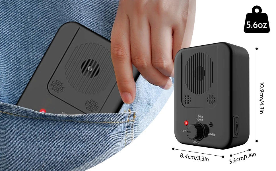 Rechargeable Ultrasonic Anti-Barking Device with 3 Modes for Indoor & Outdoor Use Rechargeable Ultrasonic Anti-Barking Device with 3 Modes for Indoor & Outdoor Use