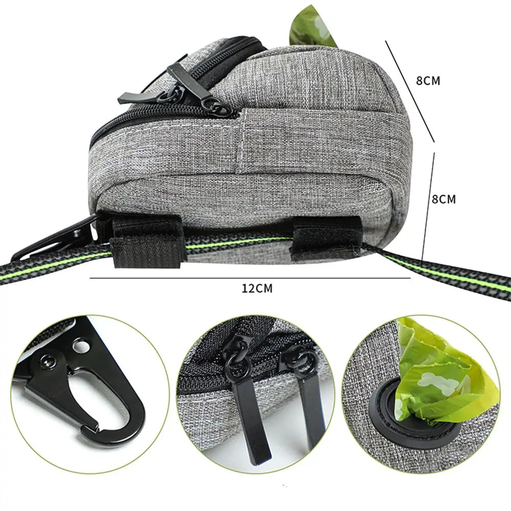 Portable Dog Training Treat Pouch, Outdoor Pet Snack Reward Bag with Poop Bag Holder Portable Dog Training Treat Pouch, Outdoor Pet Snack Reward Bag with Poop Bag Holder