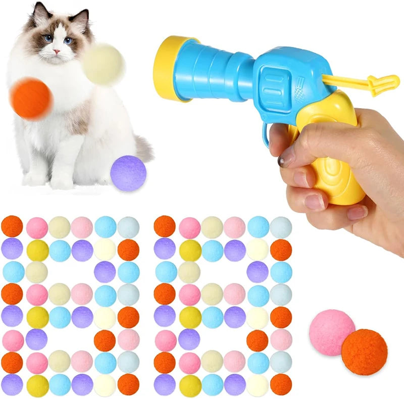 Interactive Cat Toy Launcher – Mini Shooting Game with Plush Balls for Kittens & Pets Interactive Cat Toy Launcher – Mini Shooting Game with Plush Balls for Kittens & Pets