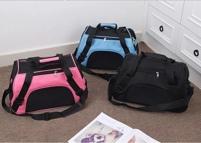 Portable Foldable Pet Carrier Bag, Travel Handbag for Small Dogs, Cats & Puppies Portable Foldable Pet Carrier Bag, Travel Handbag for Small Dogs, Cats & Puppies