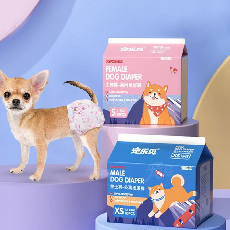 Super Absorbent Disposable Pet Diapers – Leakproof Dog & Cat Nappies for Male & Female Pets Super Absorbent Disposable Pet Diapers – Leakproof Dog & Cat Nappies for Male & Female Pets
