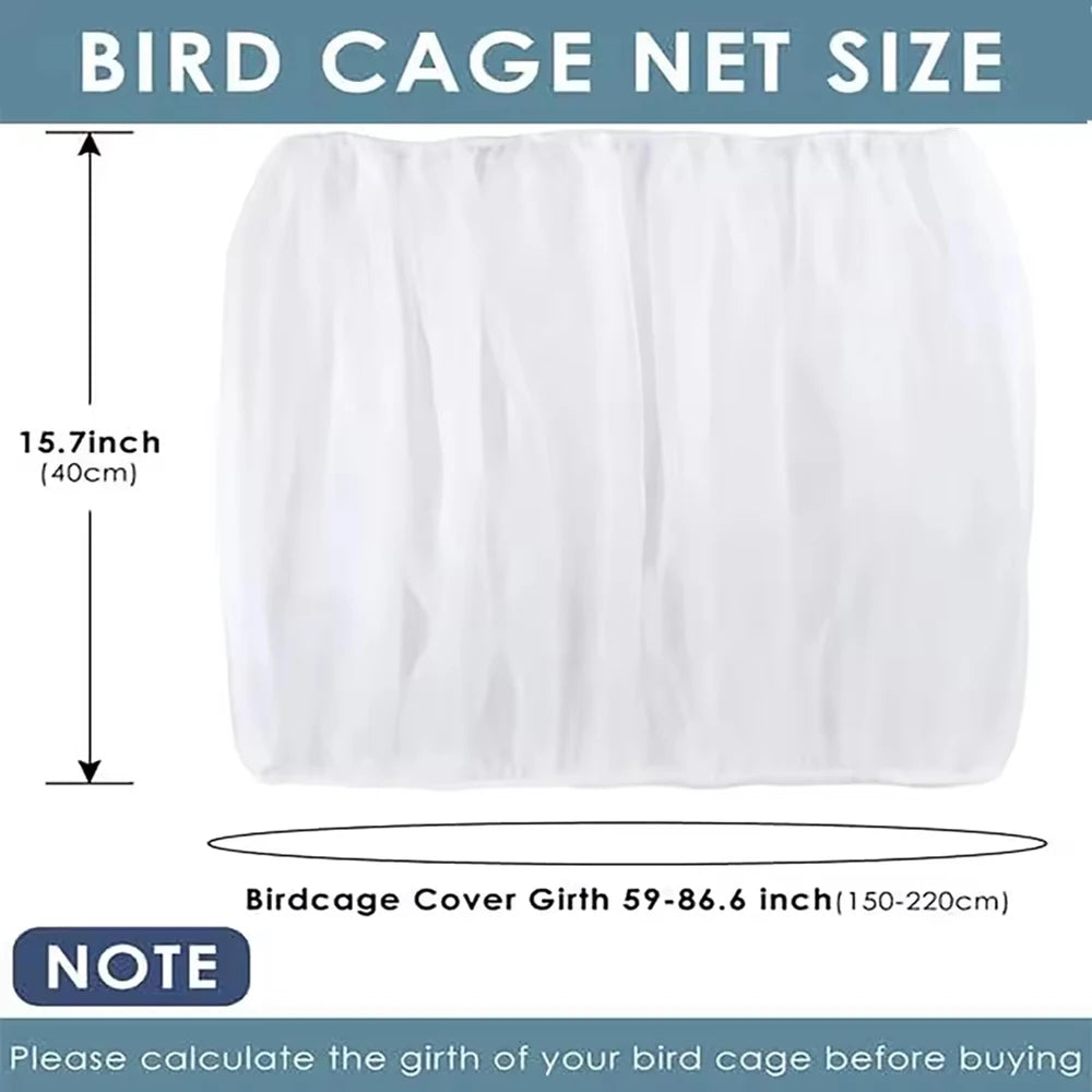 Splash-Proof Mosquito Net Bird Cage Cover — Square & Round Cage Protection Splash-Proof Mosquito Net Bird Cage Cover — Square & Round Cage Protection