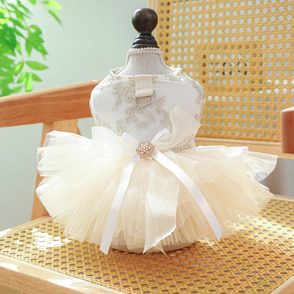 White Princess Dog Wedding Dress, Breathable Summer Outfit for Small & Medium Dogs White Princess Dog Wedding Dress, Breathable Summer Outfit for Small & Medium Dogs