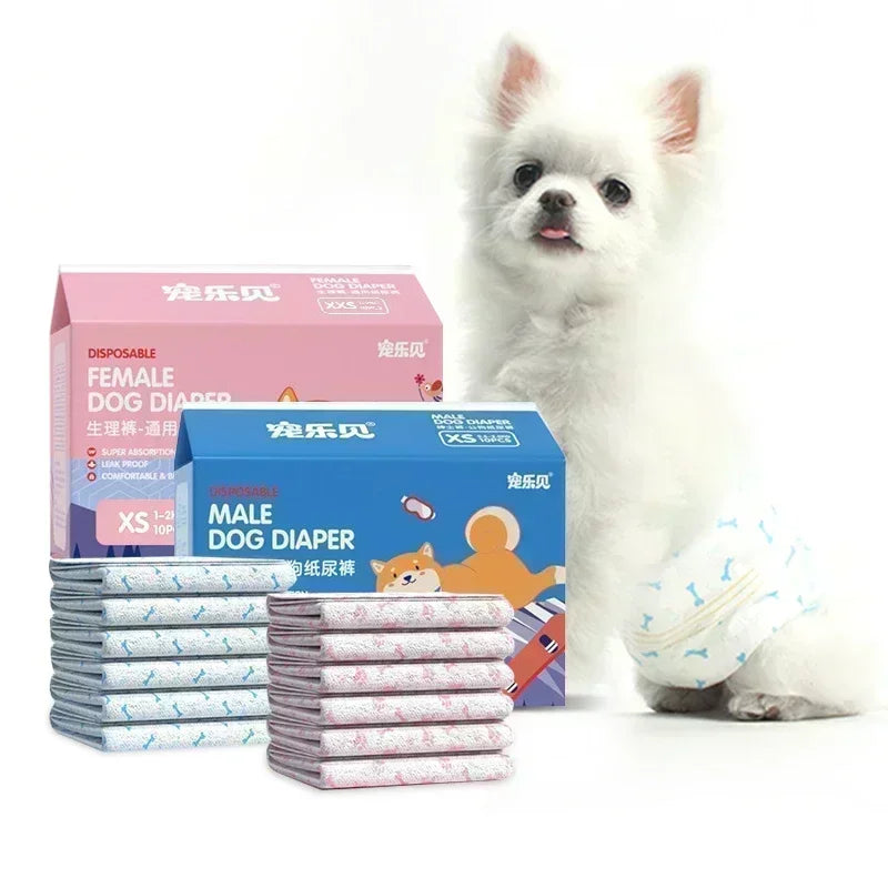 Super Absorbent Disposable Pet Diapers – Leakproof Dog & Cat Nappies for Male & Female Pets Super Absorbent Disposable Pet Diapers – Leakproof Dog & Cat Nappies for Male & Female Pets