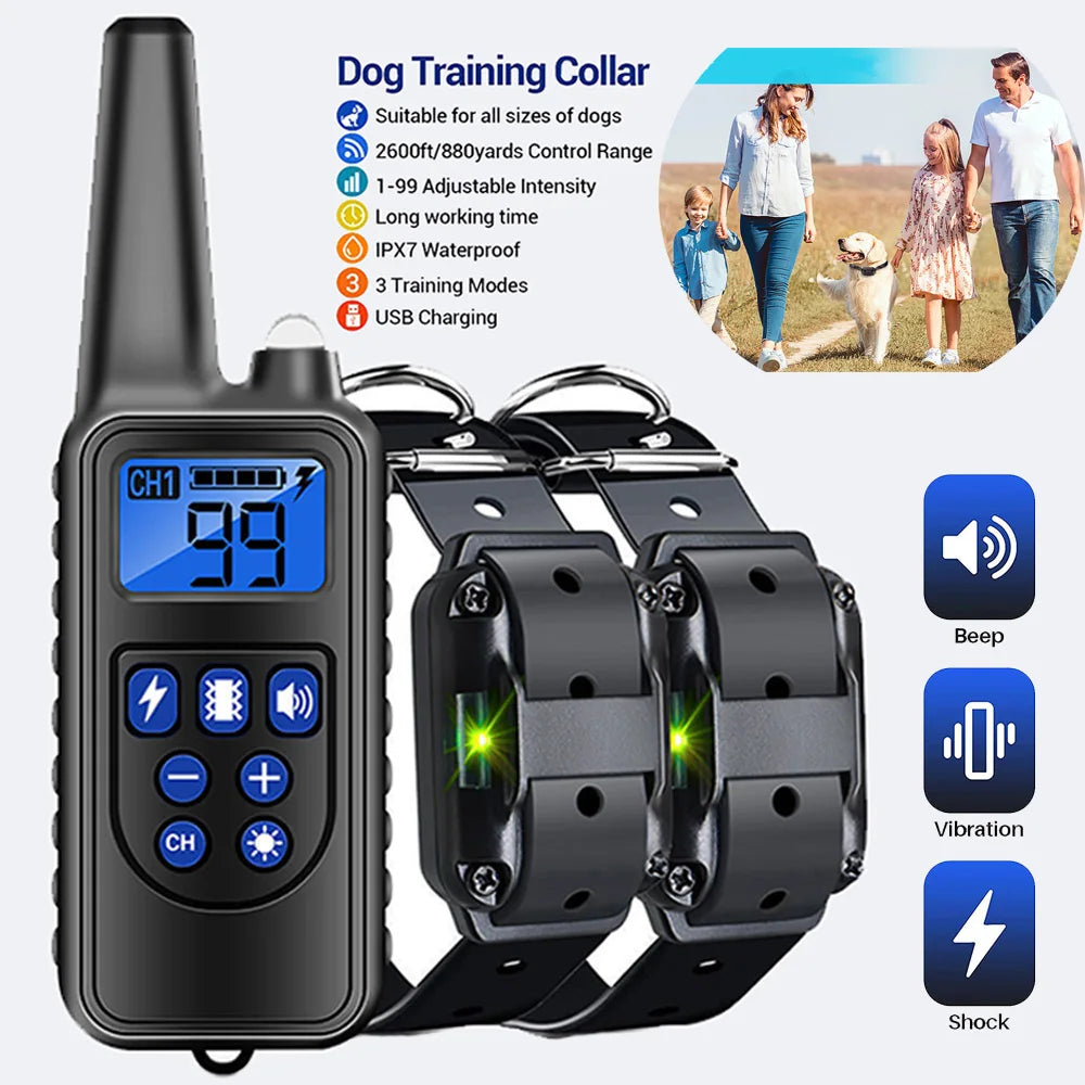 Anti-Bark Dog Training Collar — Rechargeable Shock, Vibration & Clicker Set Anti-Bark Dog Training Collar — Rechargeable Shock, Vibration & Clicker Set